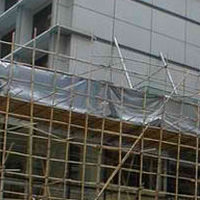 Bamboo scaffolding towers in Hong Kong