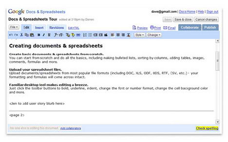 google office documents