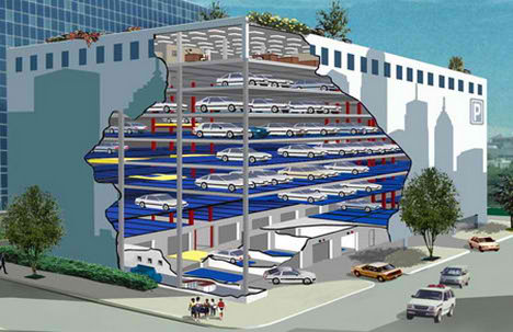Robotic Parking Garage With a Trojan Horse