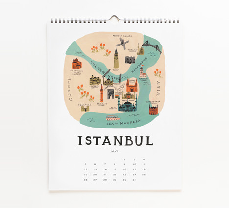 2013 Architecture and Cities Calendar by Rifle Paper Co.