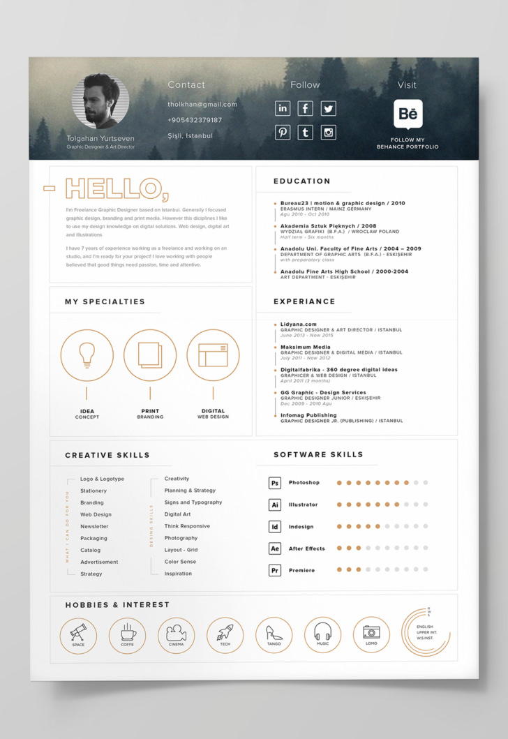 7 Free Editable Minimalist Resume Cv In Adobe Illustrator And